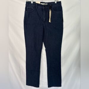 Jones New York Lexington Straight Leg Jeans - Dark Blue Size 10 NWT